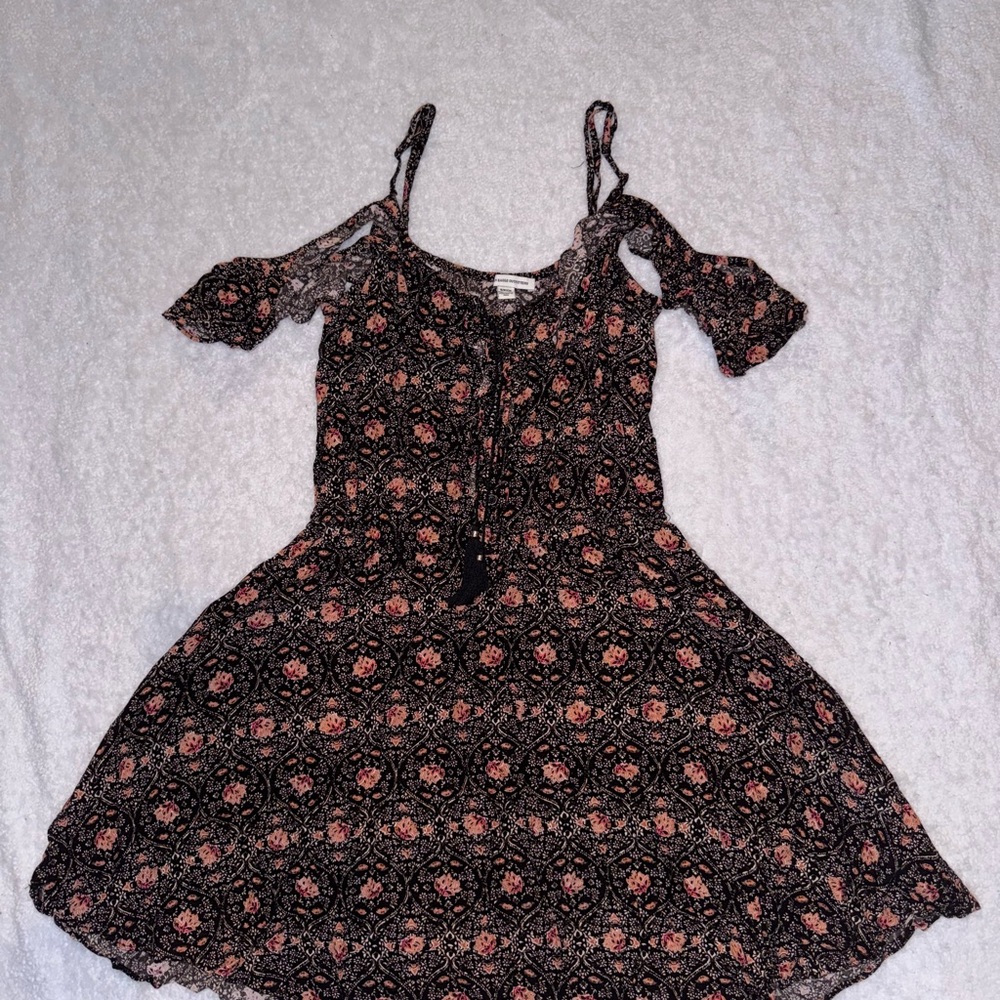 American Eagle Outfitters Floral Mini Dress - Black and Pink